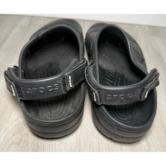 Crocs Yukon Mesa Clogs Men Size 10 Black Good Condition Adjustable Heel Strap - Picture 5 of 7
